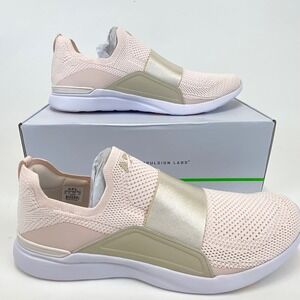APL TechLoom Bliss Slip On Knit Running Shoes Creme‎ Parchment White 14